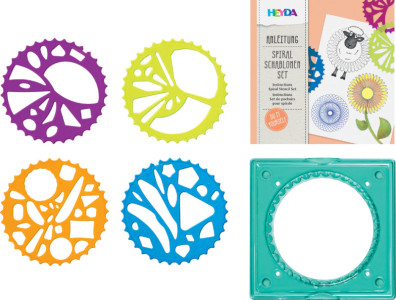 HEYDA Kit de pochoirs spirales, 5 pièces