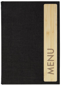 Porte-menus Sigel sérigraphié, A4, gris foncé