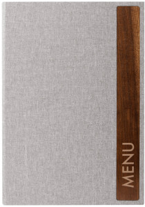 Porte-menus Sigel sérigraphié, A5, gris foncé