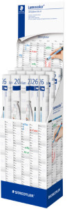 STAEDTLER Jahresplaner 2026 Lumocolor, 15er Bodendisplay