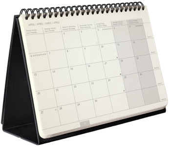 sigel Calendrier de table Conceptum 2026, env. A5, noir