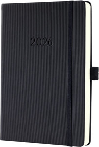 sigel Agenda planning Conceptum 2026, env. A5, noir