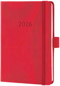 sigel Agenda de poche Conceptum 2026, env. A6, rouge