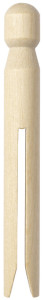 folia Pince à linge rétro, (L)110 mm, bouleau, pack jumbo