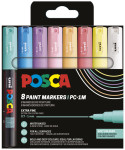 POSCA Marqueur à pigment PC1MC, étui de 8, couleurs douces
