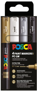 POSCA Marqueur à pigment PC1MC, étui de 8, couleurs douces