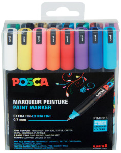 POSCA Marqueur à pigment PC1MR, étui de 8, couleurs douces