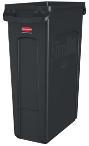 Rubbermaid Collecteur de déchets Slim Jim, 87 litres, jaune