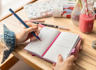 sigel Agenda de poche Jolie Feel 2026, textile, A6, rose