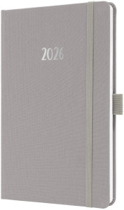 sigel Agenda de poche Jolie Feel 2026, textile, A5, gris