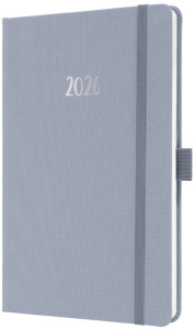 sigel Agenda de poche Jolie Feel 2026, textile, A5, gris