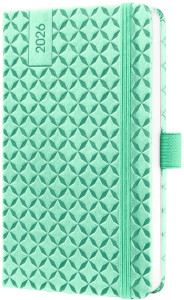 sigel Taschenkalender Jolie Flair 2026, Kunstleder, A6, grün