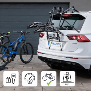 FISCHER Heck-Fahrradträger, für 2 Fahrräder/E-Bikes