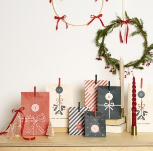 folia Calendrier de l'Avent BOWTIFUL CHRISTMAS, 72 pièces