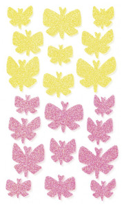 folia Sticker pailleté en caoutchouc mousse BUTTERFLIES
