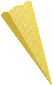 folia Schultüten-Zuschnitt, 3D-Wellpappe, 6-eckig, grün