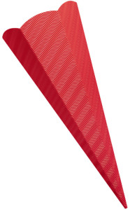 folia Schultüten-Zuschnitt, 3D-Wellpappe, 6-eckig, grün