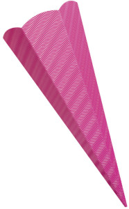 folia Schultüten-Zuschnitt, 3D-Wellpappe, 6-eckig, grün