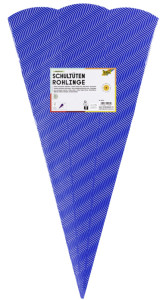 folia Schultüten-Zuschnitt, 3D-Wellpappe, 6-eckig, grün