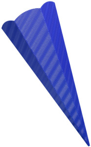 folia Schultüten-Zuschnitt, 3D-Wellpappe, 6-eckig, grün