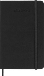 MOLESKINE Agenda de poche 2025/2026, 18 mois, P/A6, noir