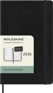 MOLESKINE Taschenkalender 2026, Wochen, P/A6, schwarz