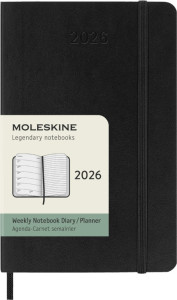 MOLESKINE Agenda de poche 2026, semainier, P/A6, noir