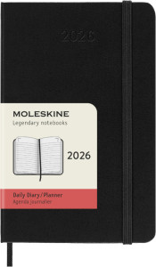 MOLESKINE Agenda de poche 2026, journalier, P/A6, noir