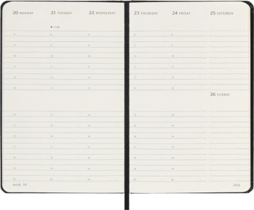MOLESKINE Agenda de poche 2026, P/A6, noir