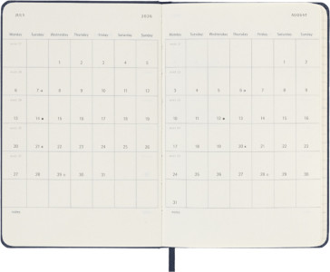 MOLESKINE Agenda de poche 2026, semainier, P/A6, noir