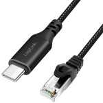 Câble Ethernet LogiLink USB 3.2, connecteur USB-C - RJ45, 2,0 m Câble Ethernet LogiLink USB 3.2, connecteur USB-C - RJ45, 2,0 m