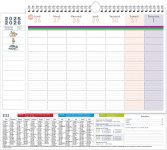 QUO VADIS Calendrier FAMILY PLANNER HEBDO, 2025/2026