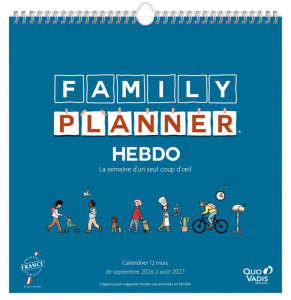 QUO VADIS Calendrier FAMILY PLANNER HEBDO, 2025/2026