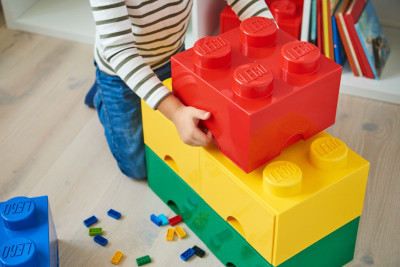 LEGO Brique de rangement STORAGE BRICK 4, 5,7 L, gris
