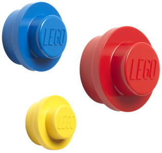 LEGO Jeu de patères WALL HANGER SET, blanc/bleu/rose