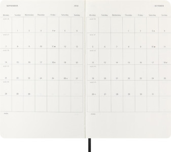 MOLESKINE Agenda 2026, journalier, L/A5, souple, noir
