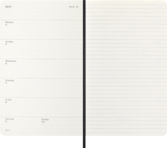 MOLESKINE Agenda 2026, semainier, L/A5, souple, rouge