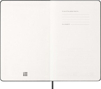 MOLESKINE Agenda 2026, L/A5, couverture rigide, noir