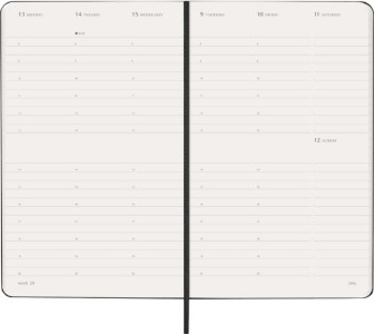 MOLESKINE Agenda 2026, L/A5, couverture rigide, noir