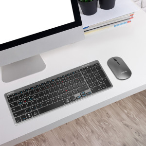 Kit de bureau LogiLink bimode, sans fil, gris/anthracite