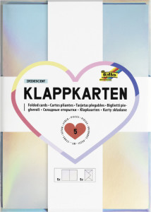folia Kit de cartes pliantes, 105 x 150 mm, irisé