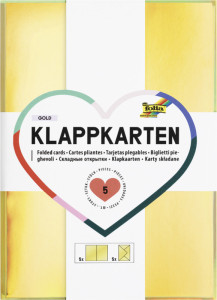 folia Kit de cartes pliantes, 105 x 150 mm, or métallisé