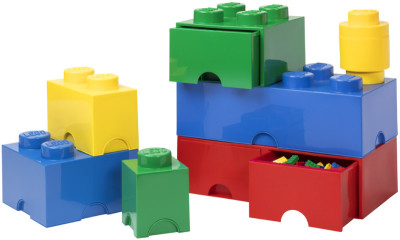 LEGO Brique de rangement STORAGE BRICK 1, 1,2 litre, jaune