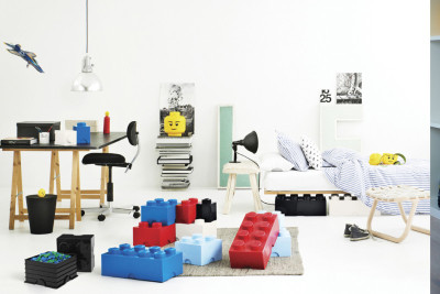 LEGO Brique de rangement STORAGE BRICK 8, 12 L, bleu