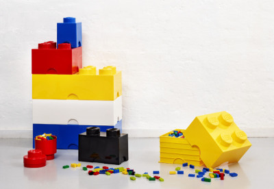 LEGO Brique de rangement STORAGE BRICK 8, 12 L, jaune