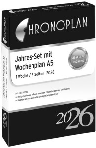 CHRONOPLAN Jahresset Wochenplan 2026, DIN A5