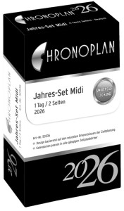 CHRONOPLAN Jahresset 2026, Midi, 96 x 172 mm