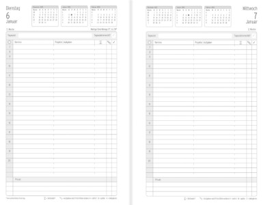 Calendrier CHRONOPLAN Business Edition 2026 Allemand, A5, noir