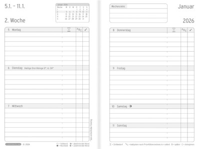 CHRONOPLAN Taschenkalender Business Edition 2026, Mini