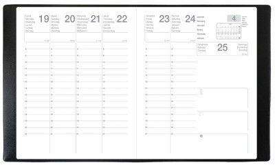QUO VADIS EXDI Agenda scolaire SEPT 27 ML, 2025/2026, noir